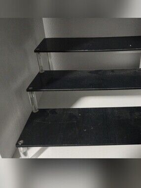 Black Acrylic Display Stand - 3-Tier V Organizer
